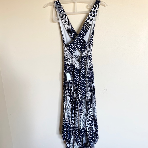 Express Pleated Asymmetrical Midi Dress - Picture 7 of 7